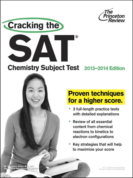 Title details for Cracking the SAT Chemistry Subject Test, 2013-2014 Edition by Princeton Review - Available